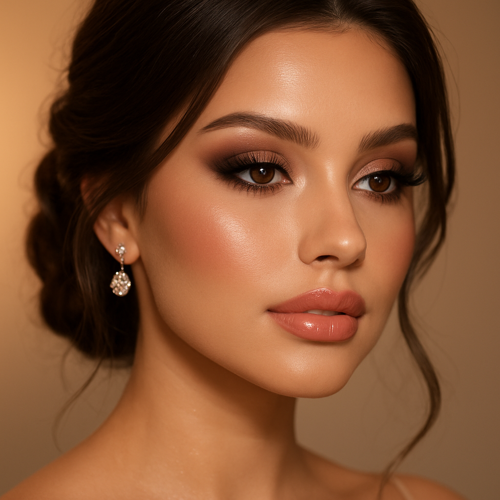 Glamorous formal event makeup look
